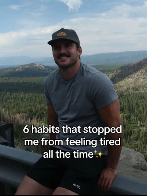 Portada del carrusel de TikTok: 6 habits that stopped me from feeling tired all the time