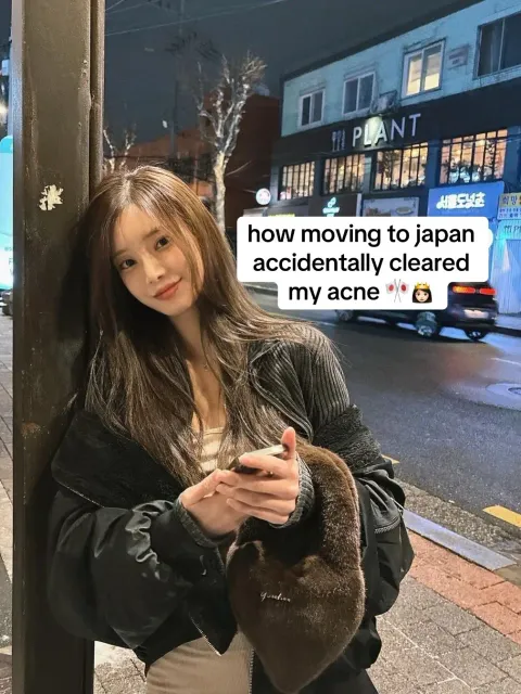 TikTok slideshow cover: How moving to Japan accidentally cleared my acne