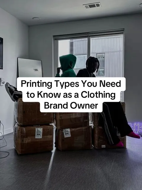 TikTok slideshow cover: Printing Types You Need to Know as a Clothing Brand Owner