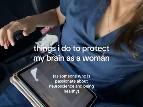 TikTok slideshow cover: Protecting my brain as a woman