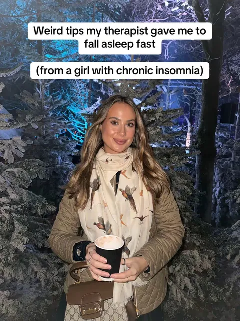 TikTok slideshow cover: Weird tips to fall asleep fast