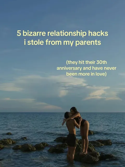 TikTok slideshow cover: 5 bizarre relationship hacks i stole from my parents