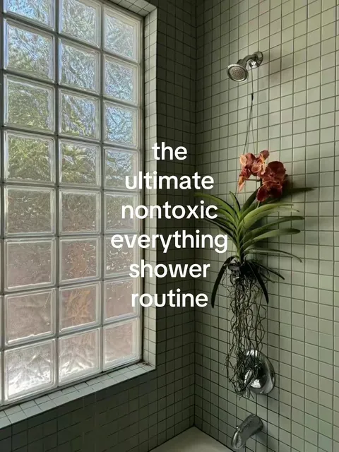 TikTok slideshow cover: The Ultimate Nontoxic Shower Routine
