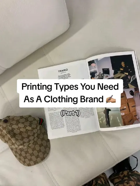 TikTok slideshow cover: Printing Types You Need As A Clothing Brand (Part 1)