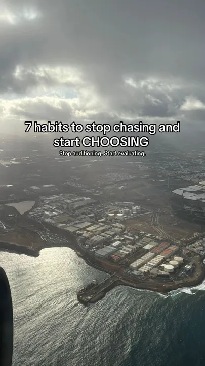 TikTok slideshow cover: 7 habits to stop chasing and start CHOOSING