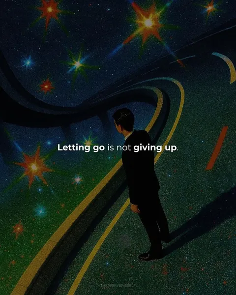 TikTok slideshow cover: Letting go is not giving up