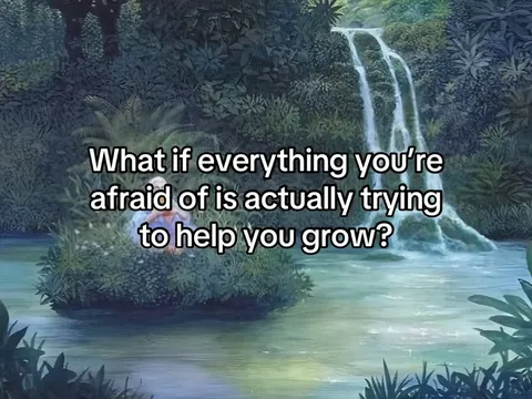 TikTok slideshow cover: What if everything you're afraid of is actually trying to help you grow?