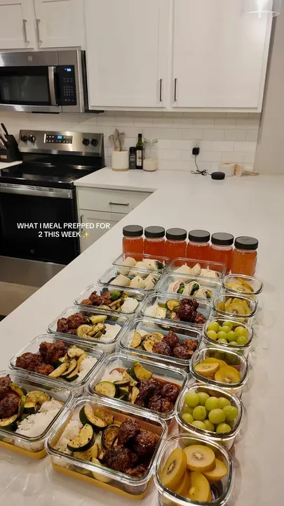 TikTok slideshow cover: Meal Prep for Two Weeks