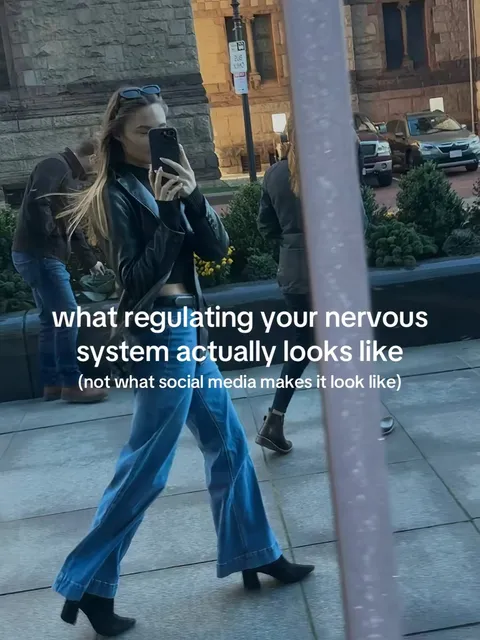 TikTok slideshow cover: What regulating your nervous system actually looks like