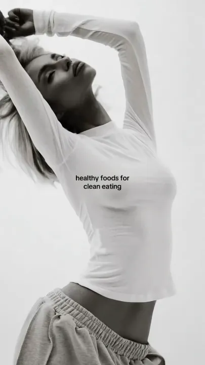 TikTok slideshow cover: Healthy foods for clean eating