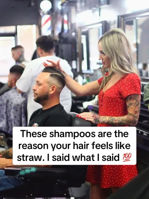 TikTok slideshow cover: These shampoos are the reason your hair feels like straw. I said what I said