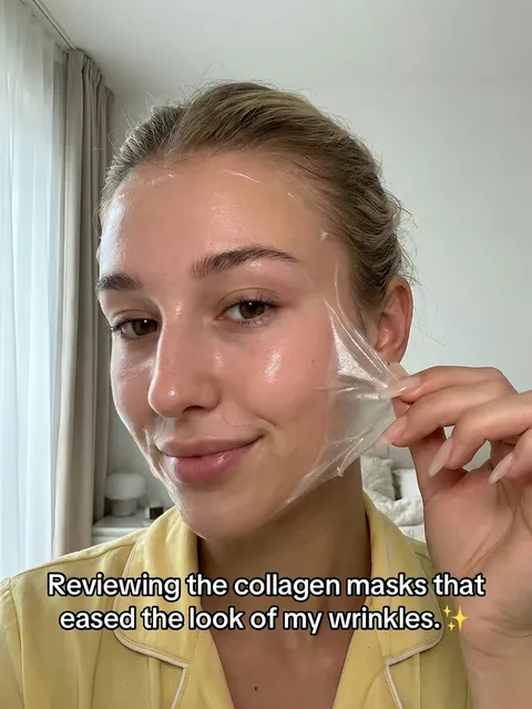 TikTok slideshow cover: Collagen mask review