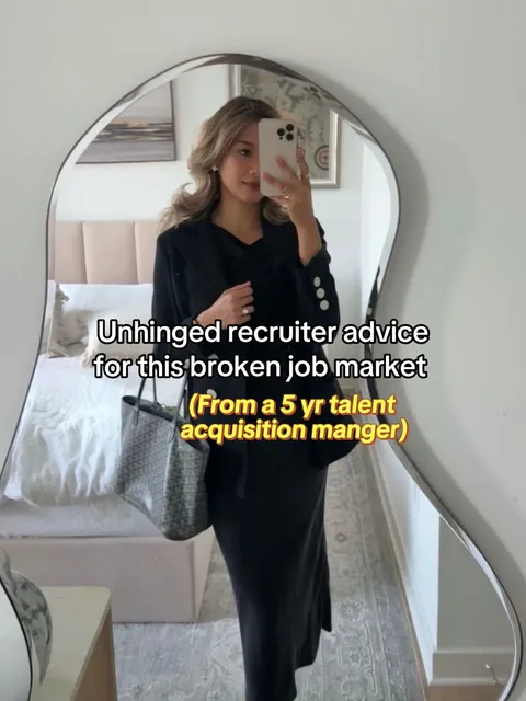 TikTok slideshow cover: Recruiter advice for the job market