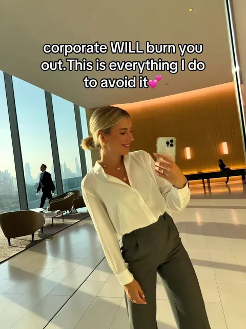 TikTok slideshow cover: Avoiding corporate burnout