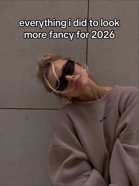 TikTok slideshow cover: Everything I did to look more fancy for 2026