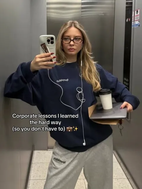TikTok slideshow cover: Corporate Lessons Learned