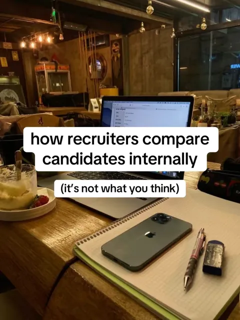 TikTok slideshow cover: How recruiters compare candidates internally