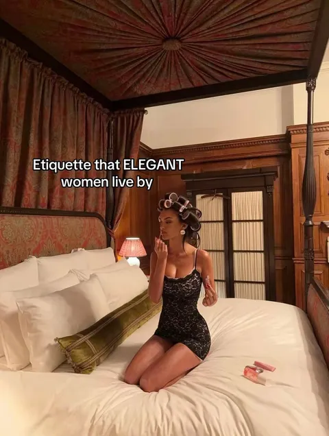 TikTok slideshow cover: Etiquette that ELEGANT women live by