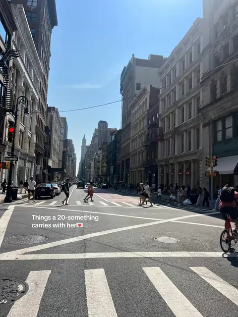 TikTok slideshow cover: Things a 20-something carries with her