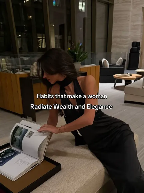 TikTok slideshow cover: Habits for Wealth and Elegance