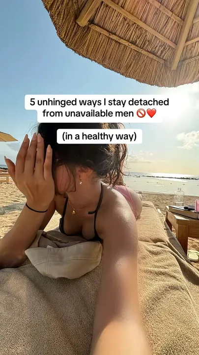 TikTok slideshow cover: Staying detached from unavailable men