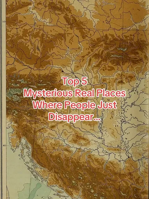 TikTok slideshow cover: Top 5 Mysterious Real Places Where People Just Disappear...