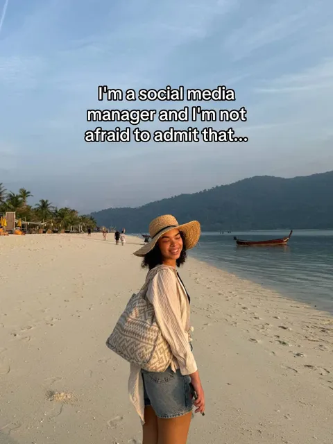 TikTok slideshow cover: I'm a social media manager and I'm not afraid to admit that...