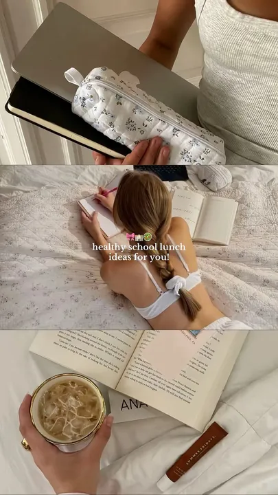 TikTok slideshow cover: Healthy school lunch ideas