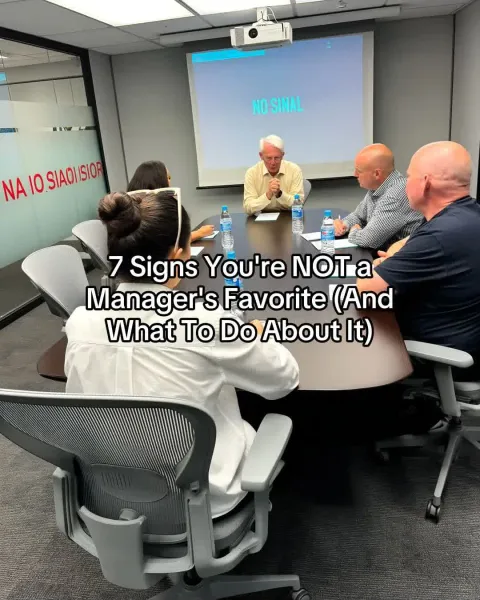 TikTok slideshow cover: 7 Signs You're NOT a Manager's Favorite