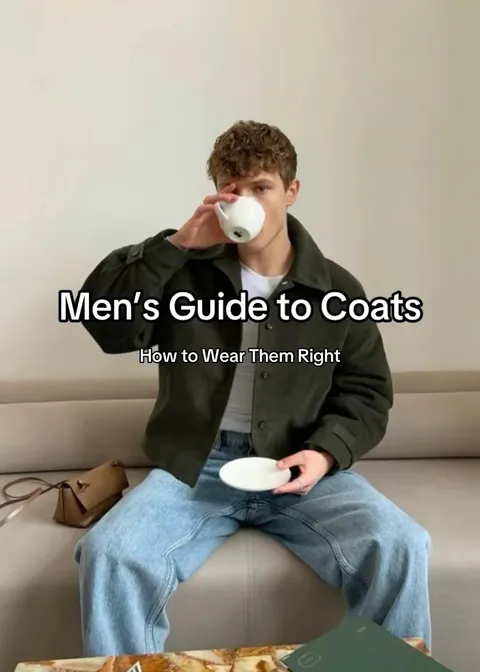TikTok slideshow cover: Men's Guide to Coats