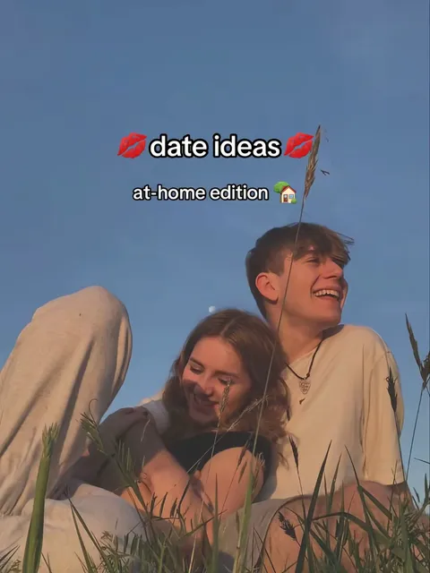 TikTok slideshow cover: date ideas at-home edition