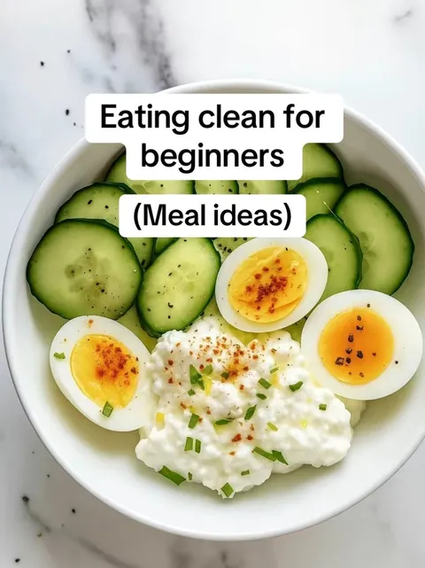 TikTok slideshow cover: Eating Clean for Beginners