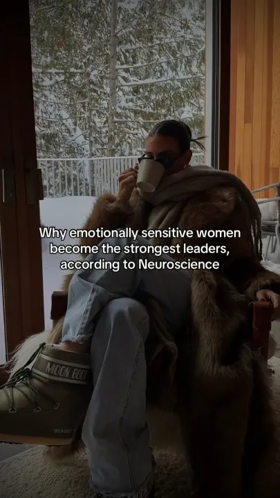 TikTok slideshow cover: Why emotionally sensitive women become the strongest leaders, according to Neuroscience