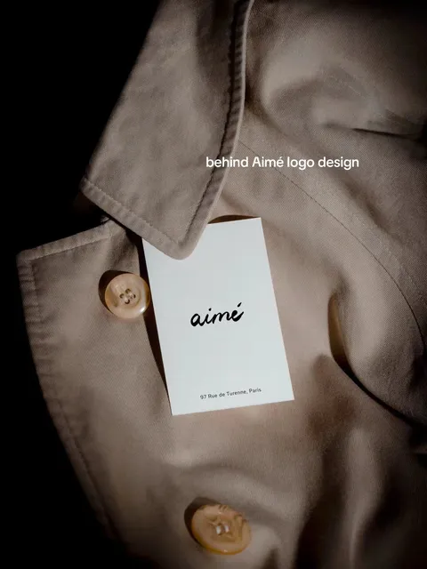 TikTok slideshow cover: Behind Aimé logo design