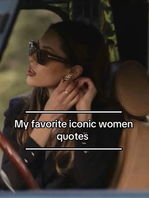 TikTok slideshow cover: My favorite iconic women quotes