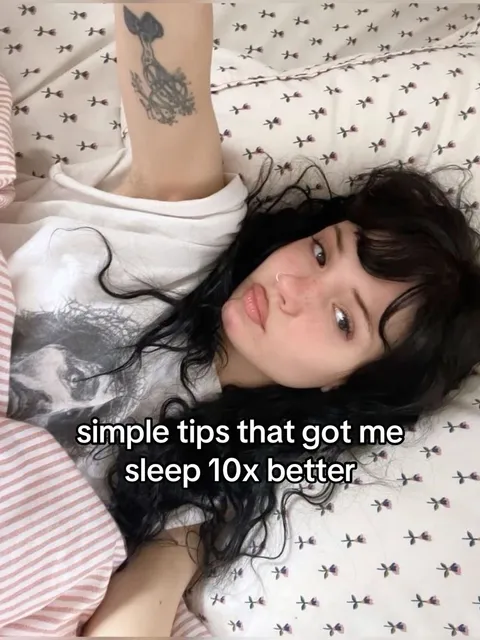 TikTok slideshow cover: simple tips that got me sleep 10x better