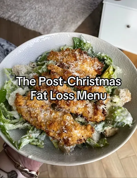 TikTok slideshow cover: The Post-Christmas Fat Loss Menu