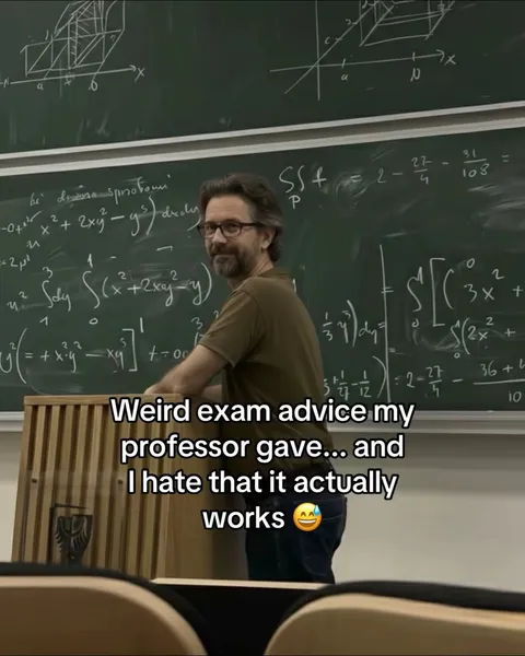 TikTok slideshow cover: Weird Exam Advice