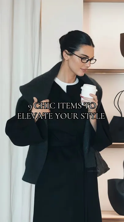 TikTok slideshow cover: 9 CHIC ITEMS TO ELEVATE YOUR STYLE