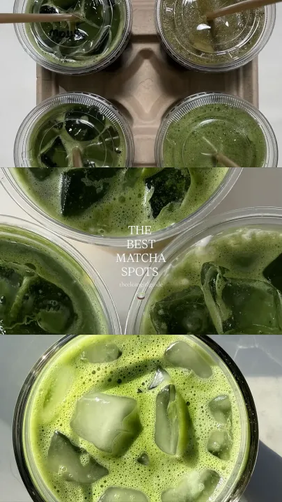 TikTok slideshow cover: The best matcha spots