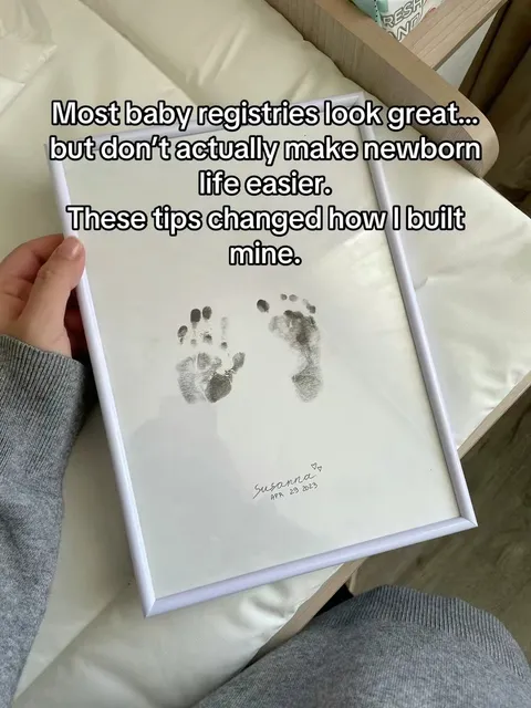 TikTok slideshow cover: Baby registry tips
