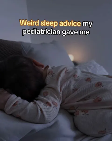 TikTok slideshow cover: Weird sleep advice my pediatrician gave me