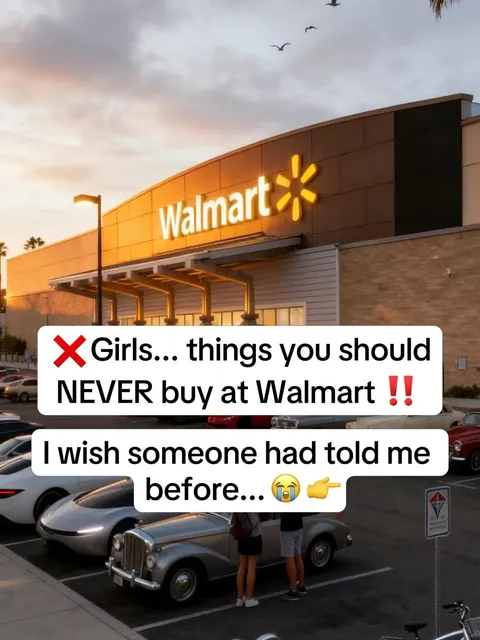 TikTok slideshow cover: Girls... things you should NEVER buy at Walmart !!
