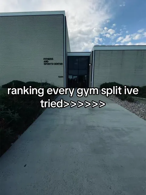 TikTok slideshow cover: Gym split ranking