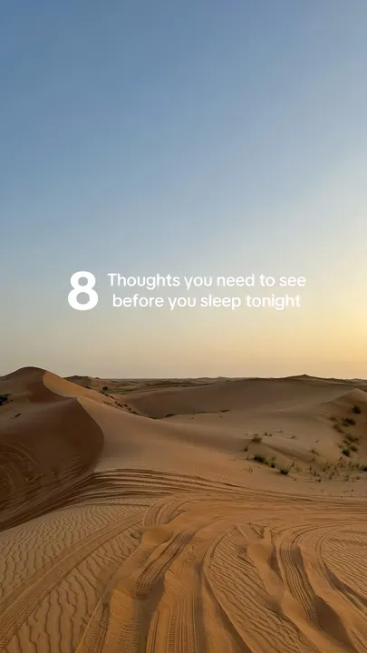 Portada del carrusel de TikTok: 8 Thoughts you need to see before you sleep tonight