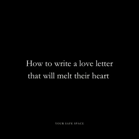 TikTok slideshow cover: How to write a love letter