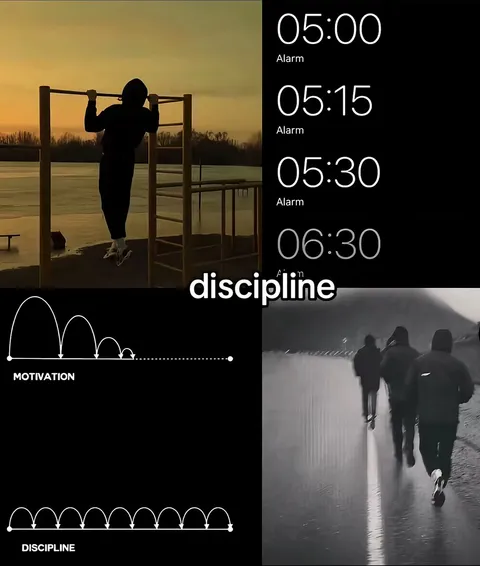 TikTok slideshow cover: Discipline vs. Motivation