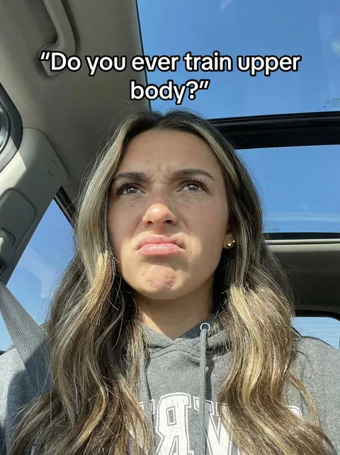 Original slideshow: "Do you ever train upper body?"