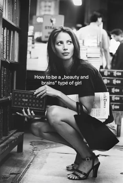 TikTok slideshow cover: How to be a "beauty and brains" type of girl