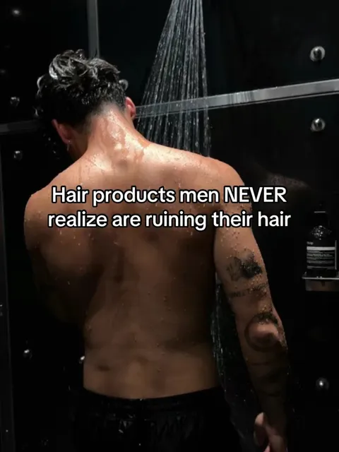 TikTok slideshow cover: Hair products ruining men's hair